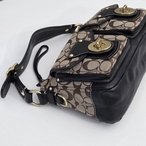 EXCELLENT COACH 65TH ANNIVERSARY LEGACY DOUBLE TURNLOCK SIGNATURE BAG - Picture 2 of 11